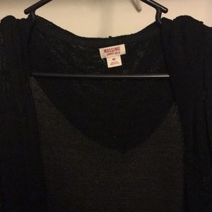 Long black duster sweater